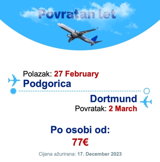 27 February - 2 March | Podgorica - Dortmund