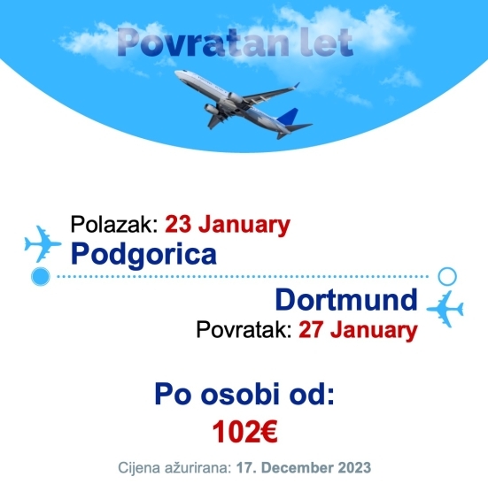 23 January - 27 January | Podgorica - Dortmund