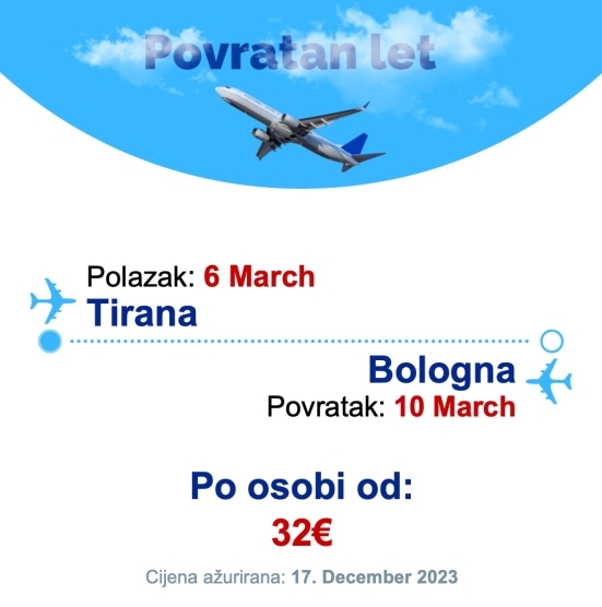 6 March - 10 March | Tirana - Bologna