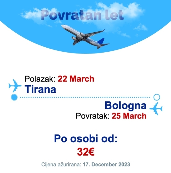 22 March - 25 March | Tirana - Bologna