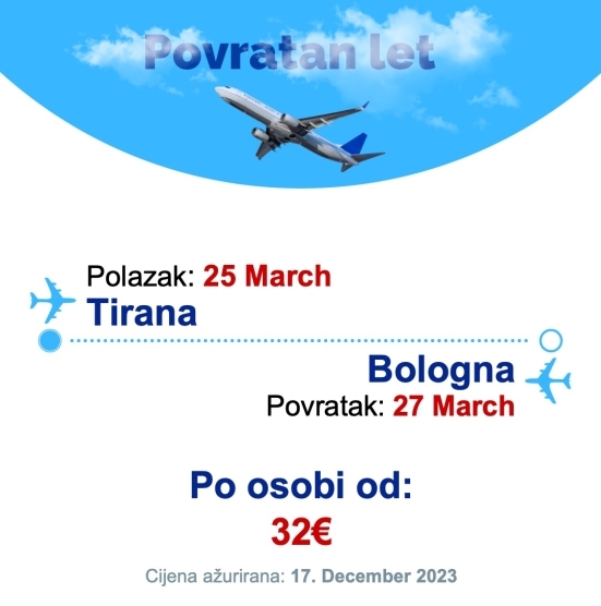 25 March - 27 March | Tirana - Bologna
