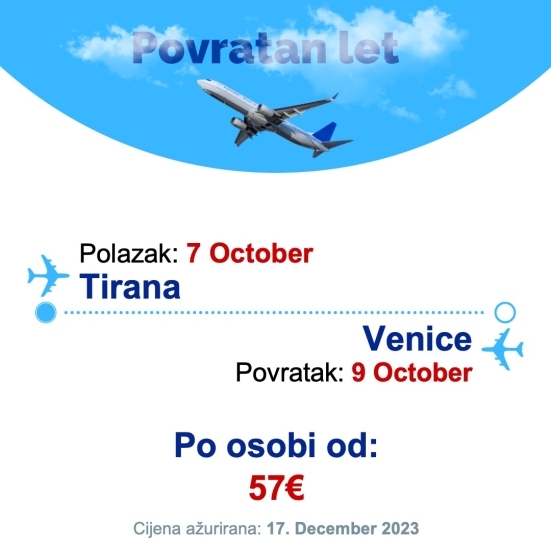 7 October - 9 October | Tirana - Venice