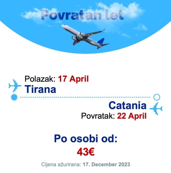 17 April - 22 April | Tirana - Catania