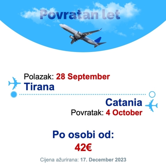 28 September - 4 October | Tirana - Catania