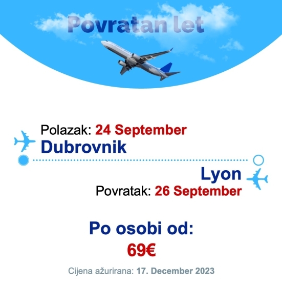24 September - 26 September | Dubrovnik - Lyon