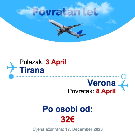 3 April - 8 April | Tirana - Verona