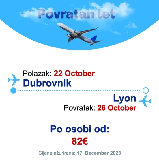 22 October - 26 October | Dubrovnik - Lyon