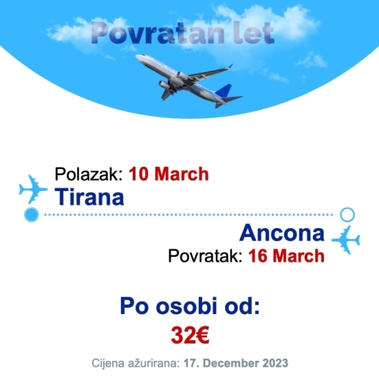10 March - 16 March | Tirana - Ancona