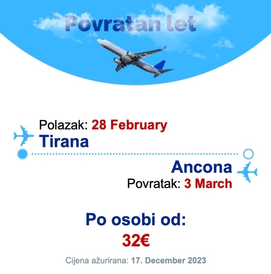 28 February - 3 March | Tirana - Ancona