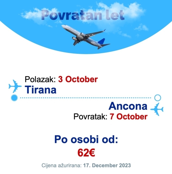 3 October - 7 October | Tirana - Ancona