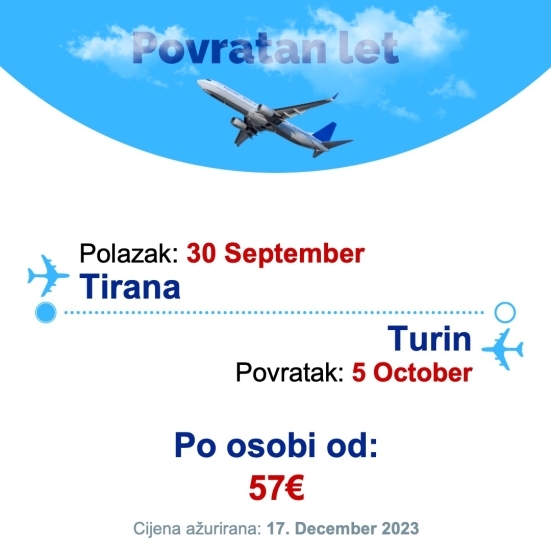 30 September - 5 October | Tirana - Turin