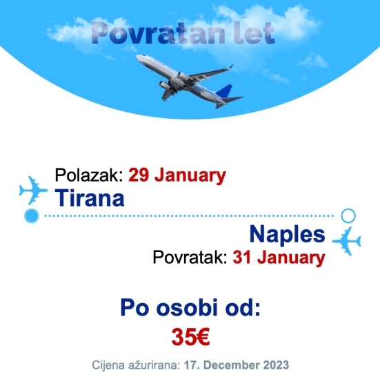29 January - 31 January | Tirana - Naples