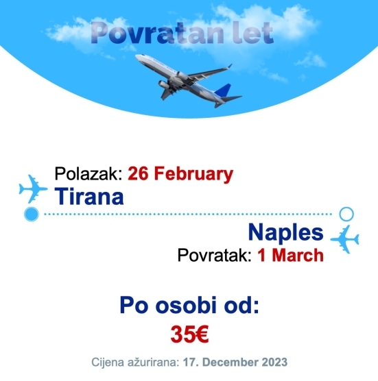 26 February - 1 March | Tirana - Naples