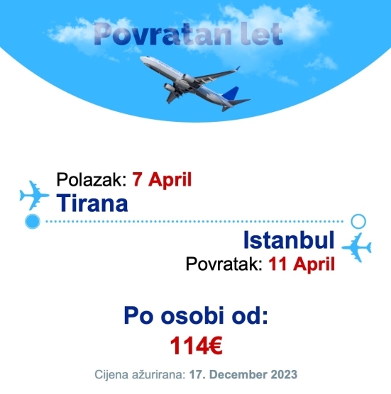 7 April - 11 April | Tirana - Istanbul
