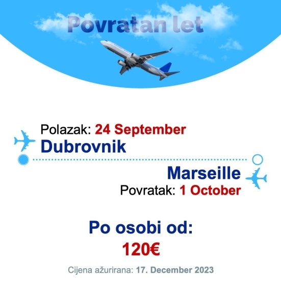 24 September - 1 October | Dubrovnik - Marseille