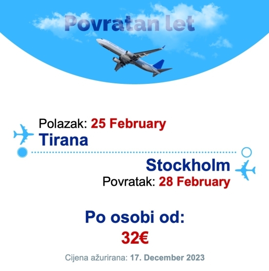 25 February - 28 February | Tirana - Stockholm
