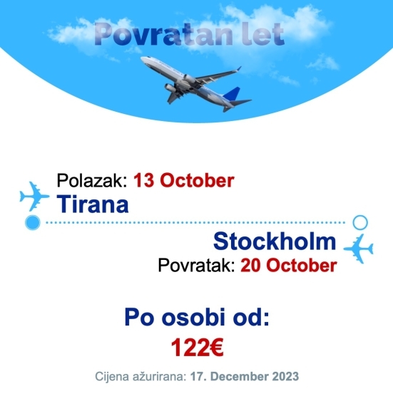 13 October - 20 October | Tirana - Stockholm