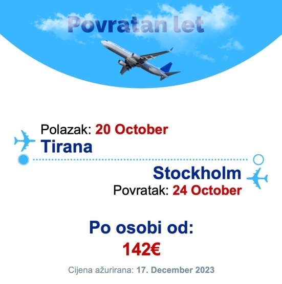 20 October - 24 October | Tirana - Stockholm