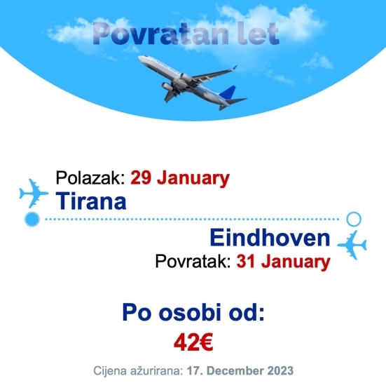 29 January - 31 January | Tirana - Eindhoven