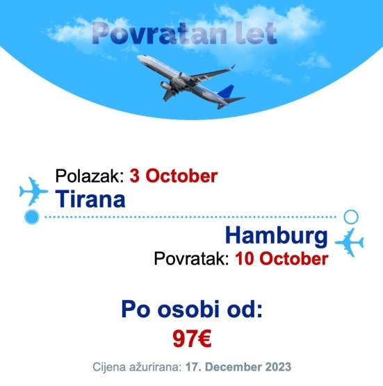 3 October - 10 October | Tirana - Hamburg