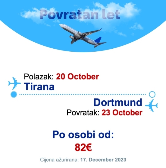 20 October - 23 October | Tirana - Dortmund