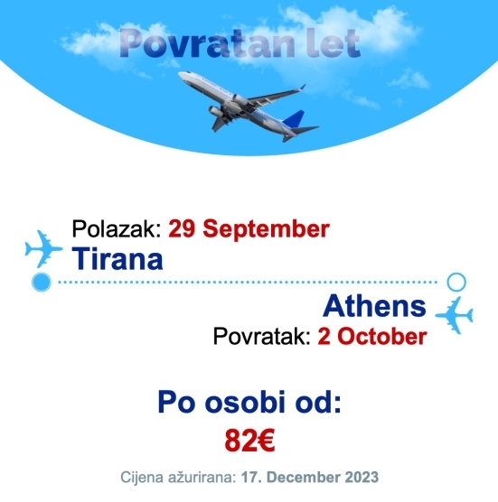 29 September - 2 October | Tirana - Athens