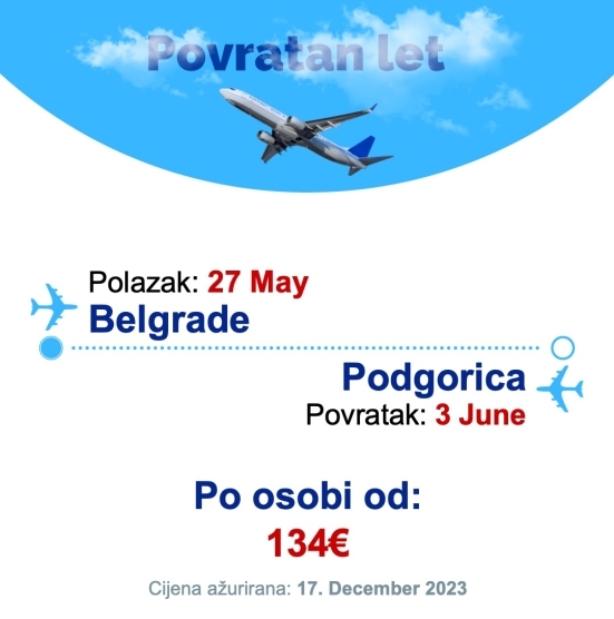 27 May - 3 June | Belgrade - Podgorica