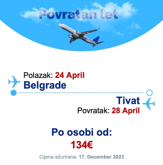 24 April - 28 April | Belgrade - Tivat