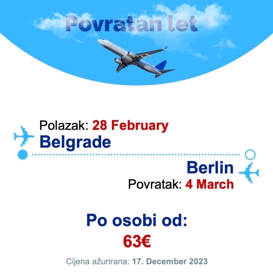 28 February - 4 March | Belgrade - Berlin