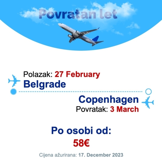 27 February - 3 March | Belgrade - Copenhagen