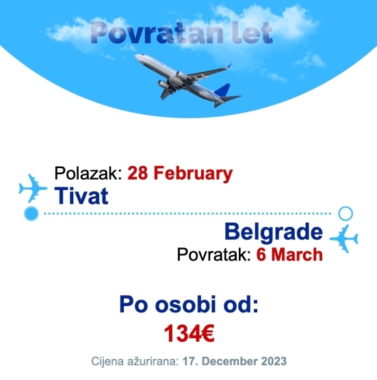 28 February - 6 March | Tivat - Belgrade