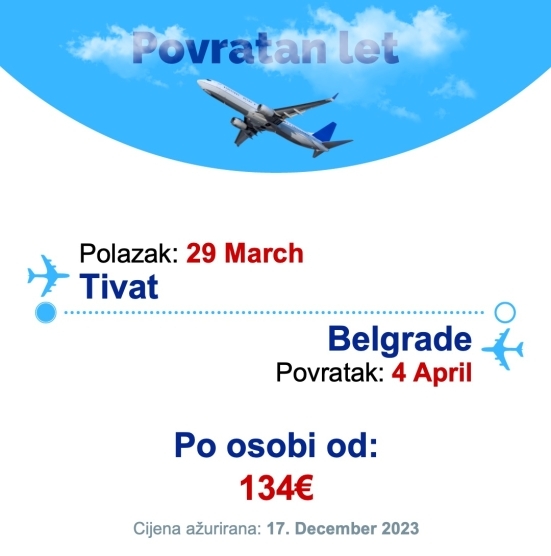 29 March - 4 April | Tivat - Belgrade
