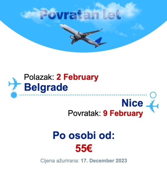 2 February - 9 February | Belgrade - Nice