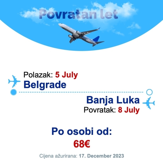 5 July - 8 July | Belgrade - Banja Luka