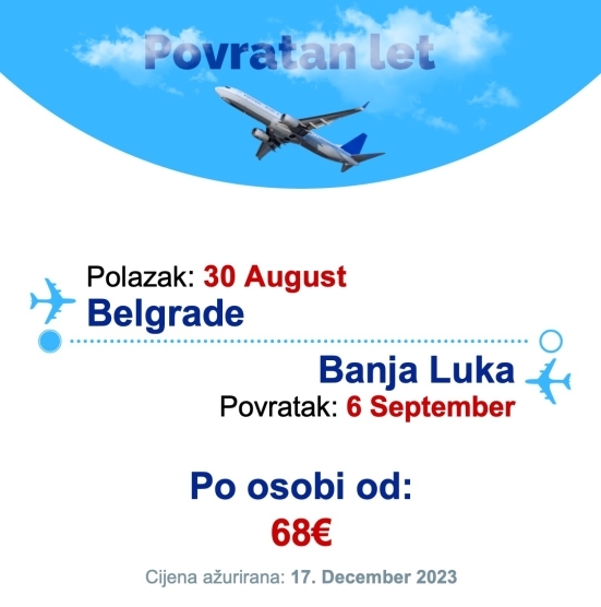 30 August - 6 September | Belgrade - Banja Luka