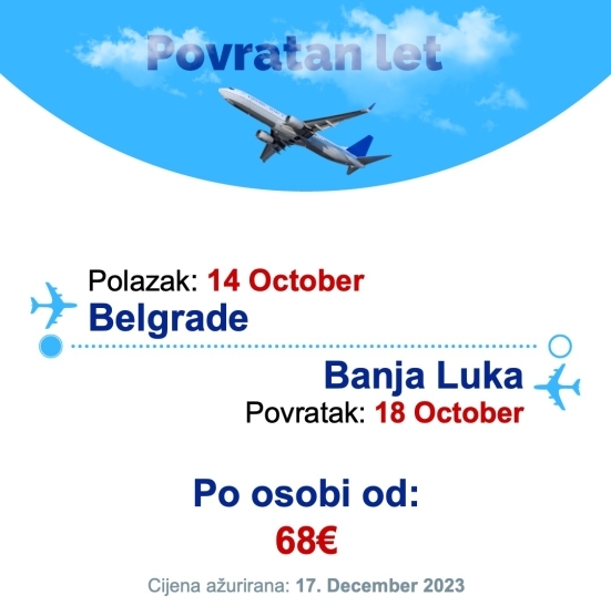 14 October - 18 October | Belgrade - Banja Luka
