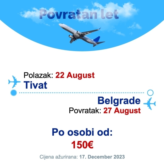 22 August - 27 August | Tivat - Belgrade