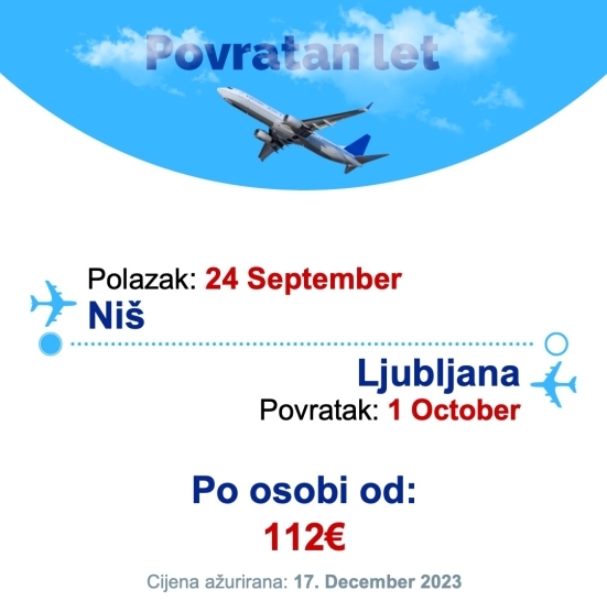 24 September - 1 October | Niš - Ljubljana
