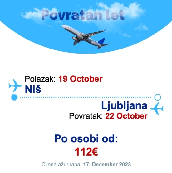 19 October - 22 October | Niš - Ljubljana