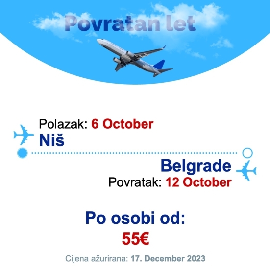 6 October - 12 October | Niš - Belgrade