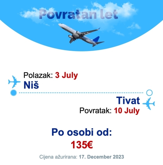 3 July - 10 July | Niš - Tivat