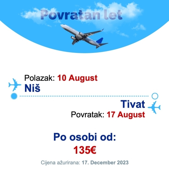 10 August - 17 August | Niš - Tivat