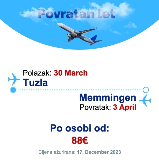 30 March - 3 April | Tuzla - Memmingen