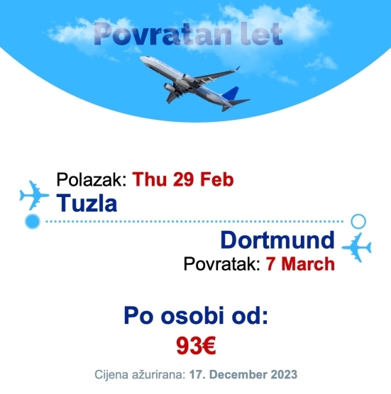 Thu 29 Feb - 7 March | Tuzla - Dortmund