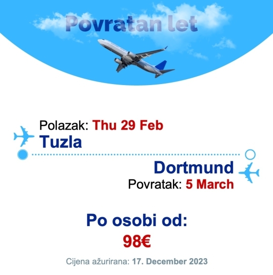 Thu 29 Feb - 5 March | Tuzla - Dortmund