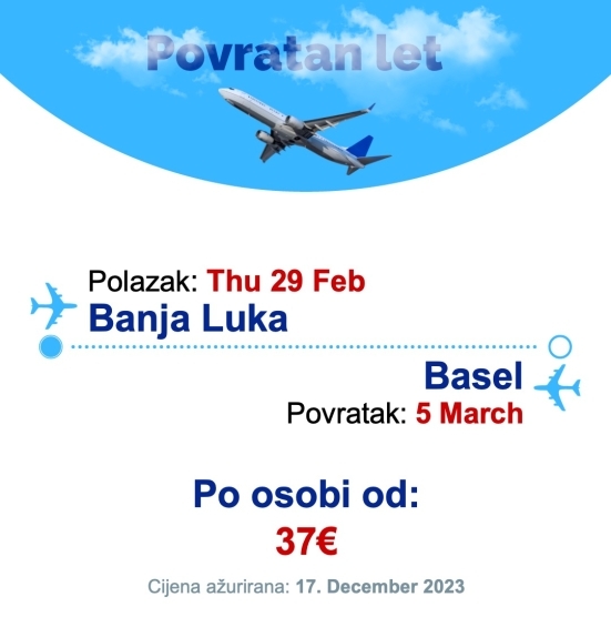 Thu 29 Feb - 5 March | Banja Luka - Basel