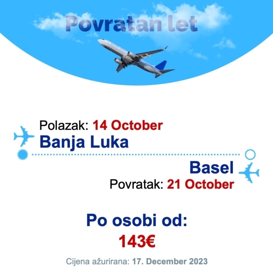 14 October - 21 October | Banja Luka - Basel