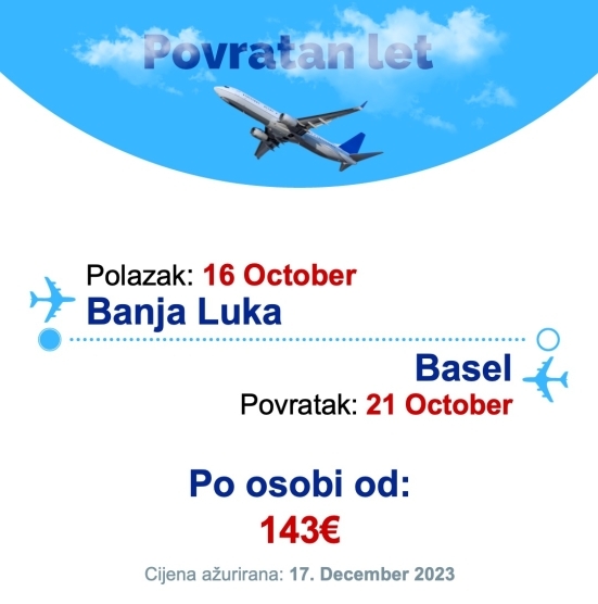 16 October - 21 October | Banja Luka - Basel