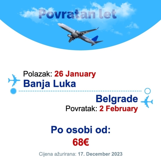 26 January - 2 February | Banja Luka - Belgrade