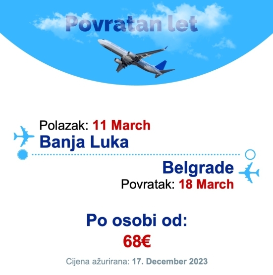 11 March - 18 March | Banja Luka - Belgrade
